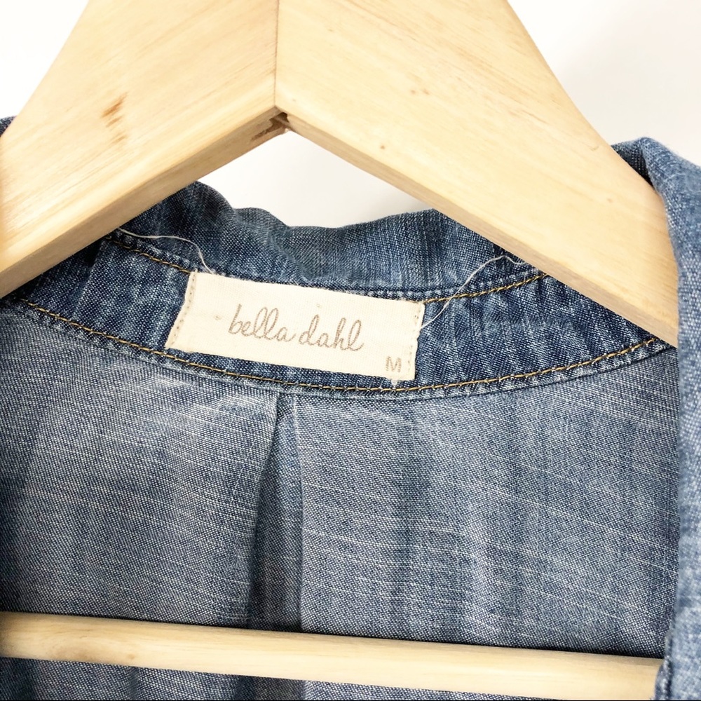 Bella Dahl Frayed Hem Split Back Button Down shirt - Picture 6 of 6